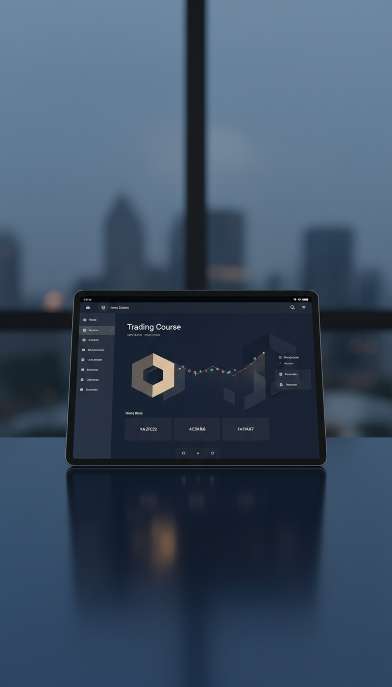 Trading-Kursmodul auf Tablet