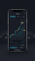 Mobile Trading-App mit Dunkelmodus