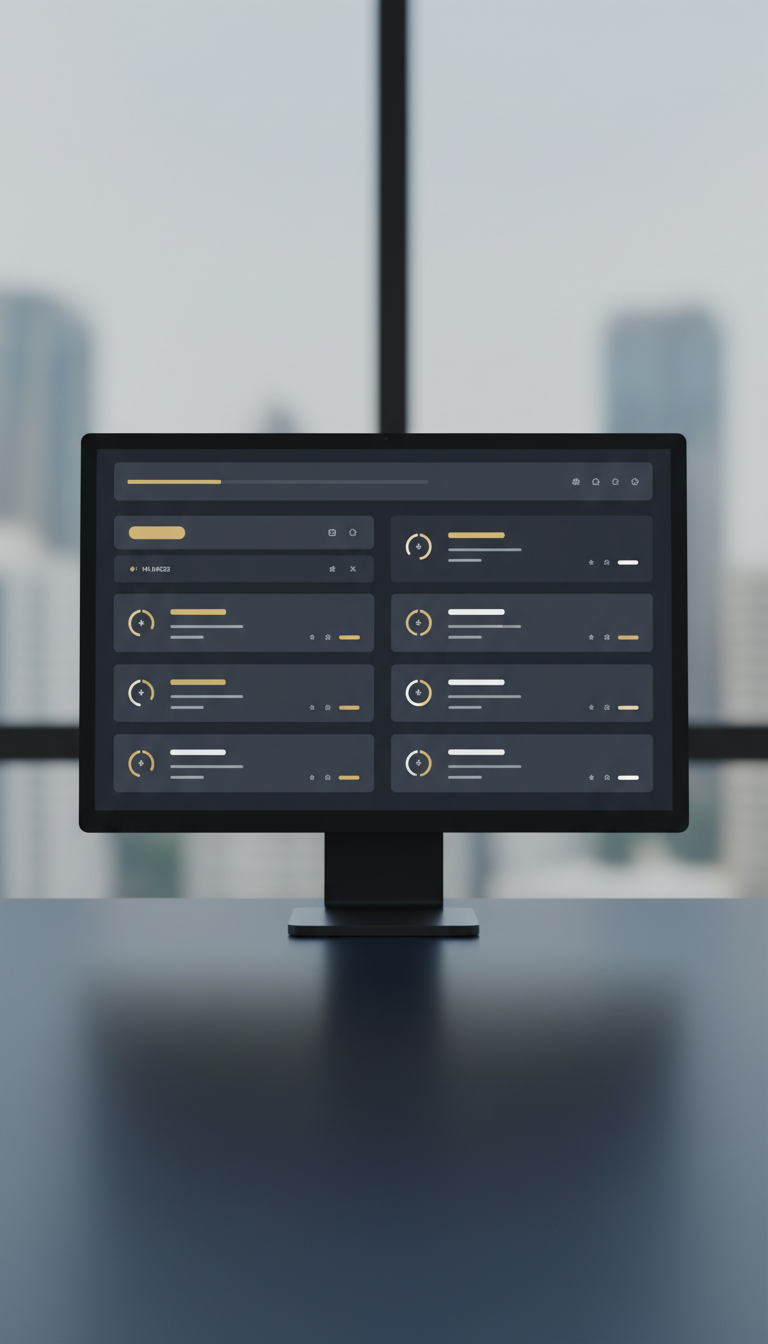 Strukturiertes Kursdashboard auf Desktop