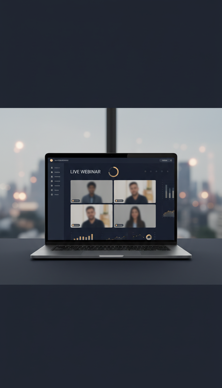 Live-Webinar-Plattform auf Laptop